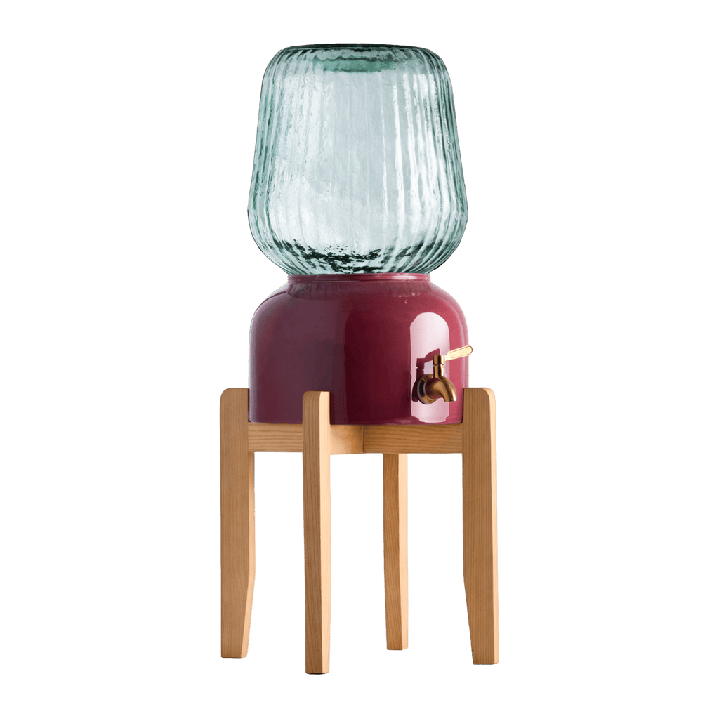 Arte Casa Ceramic Water Dispenser: Berry Wine