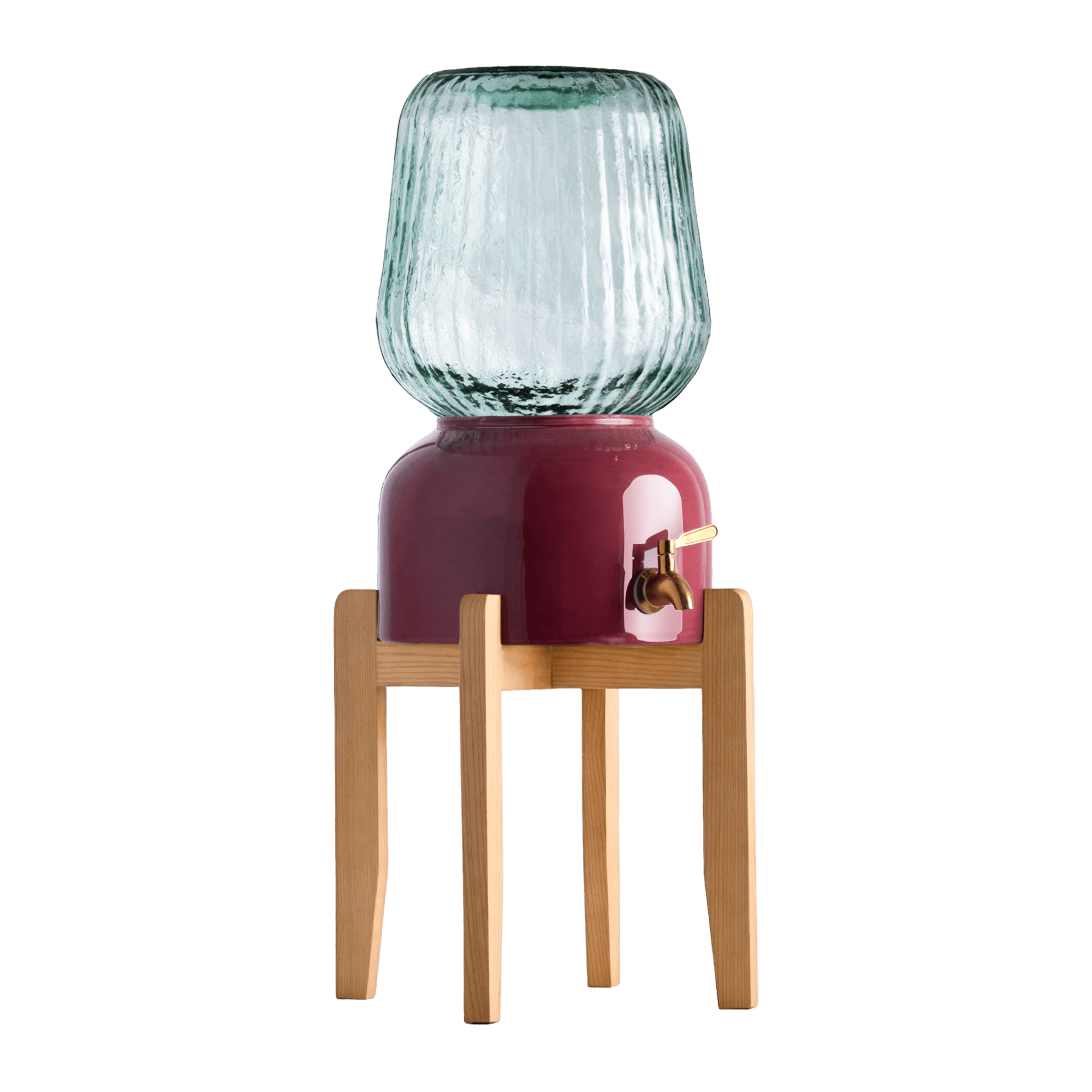 Arte Casa Ceramic Water Dispenser: Berry Wine