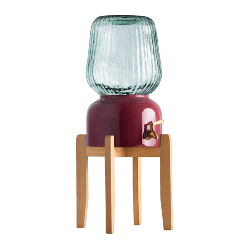 Arte Casa Ceramic Water Dispenser: Berry Wine