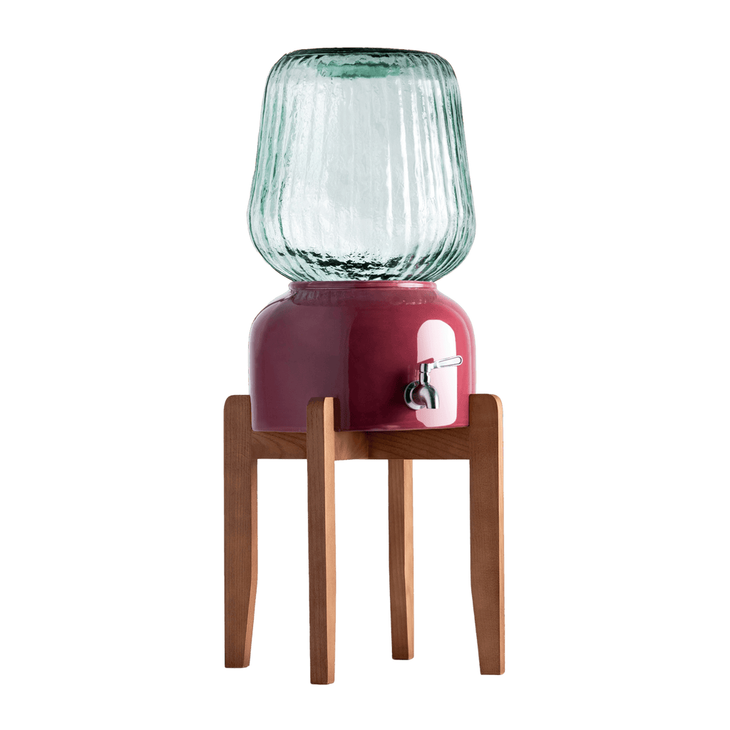 Arte Casa Ceramic Water Dispenser: Berry Wine