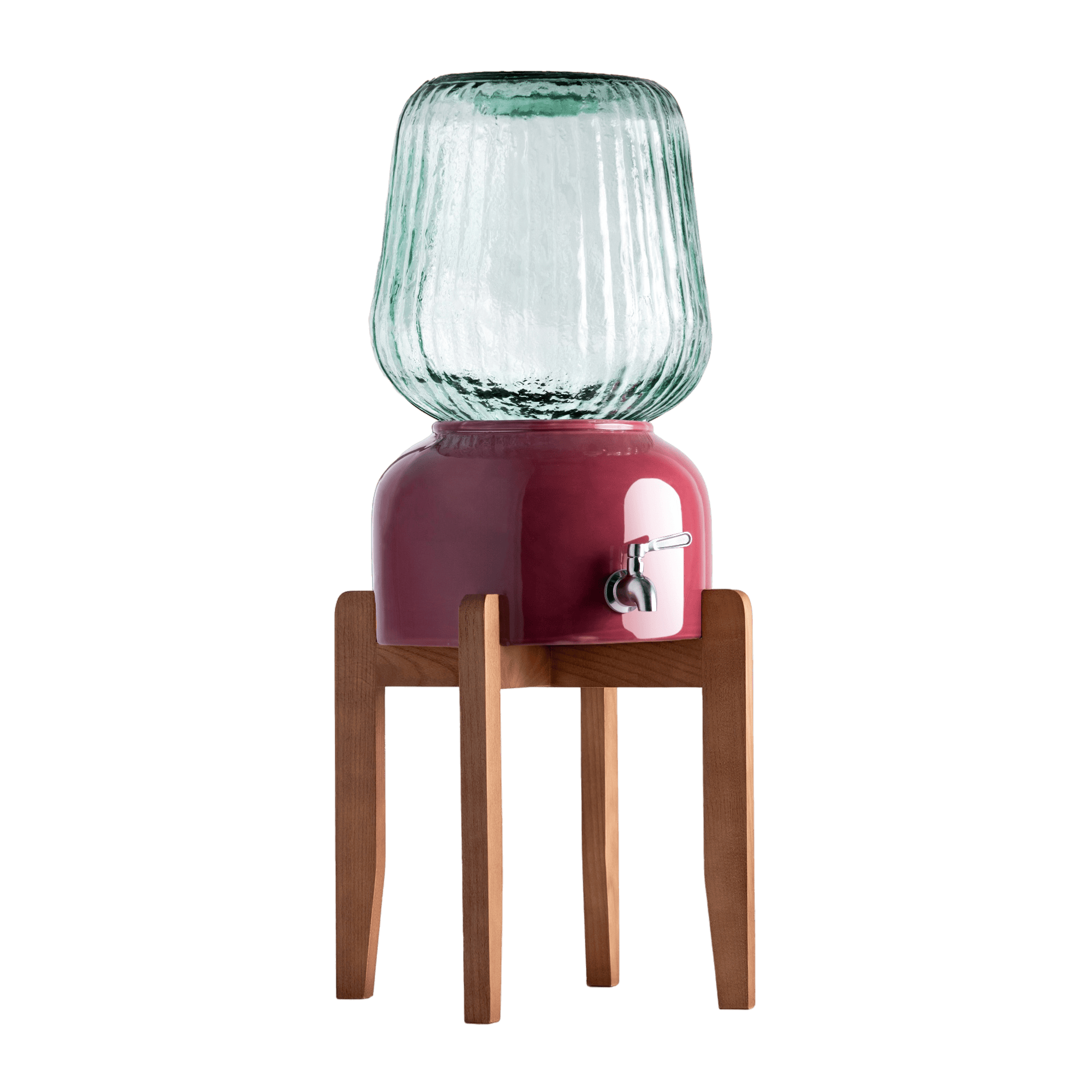 Arte Casa Ceramic Water Dispenser: Berry Wine