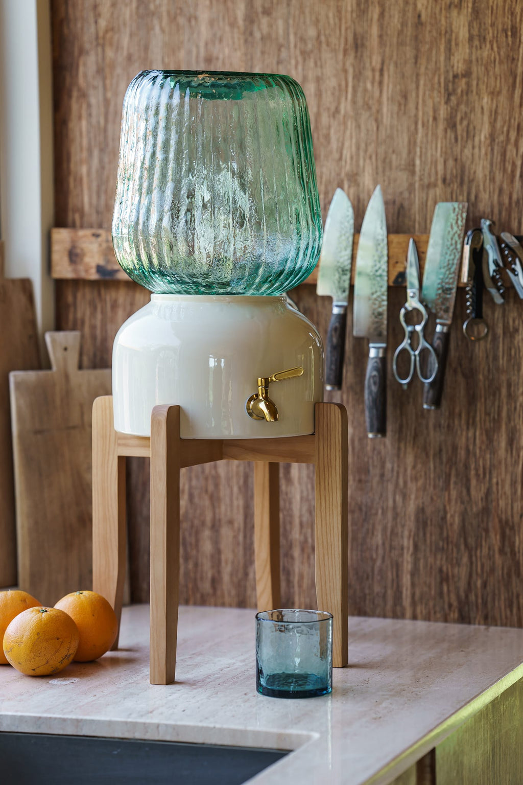 Arte Casa Ceramic Water Dispenser: Ivory Stone