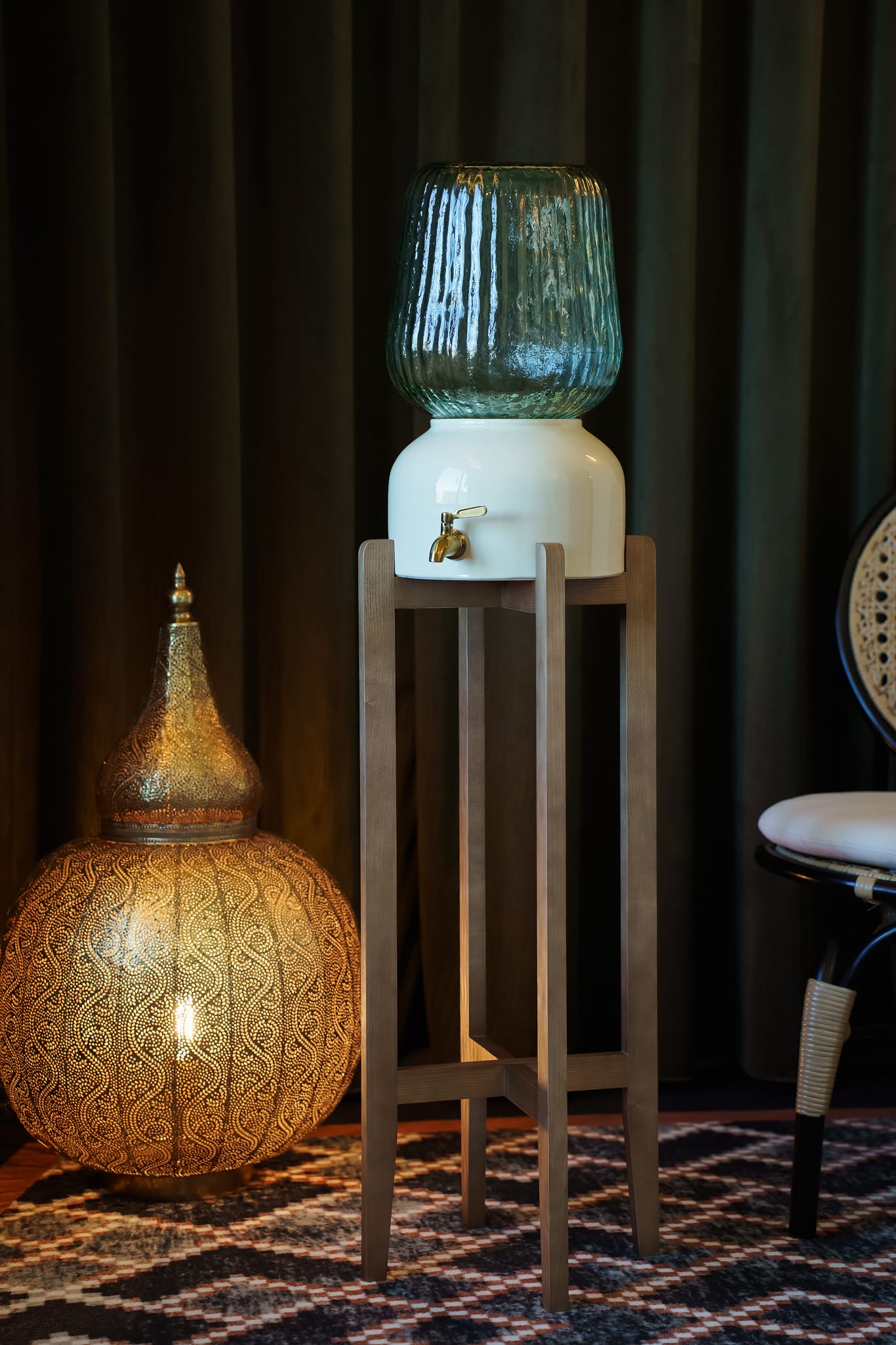 Arte Casa Ceramic Water Dispenser: Ivory Stone