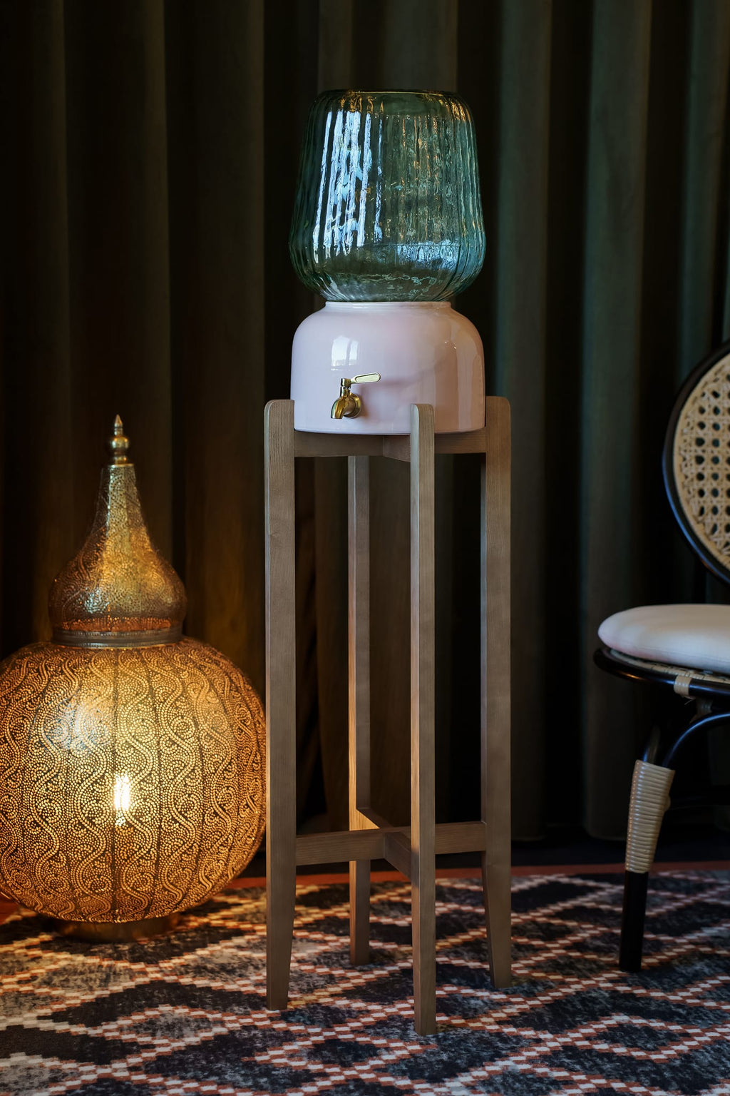 Arte Casa Ceramic Water Dispenser: Rose Clay