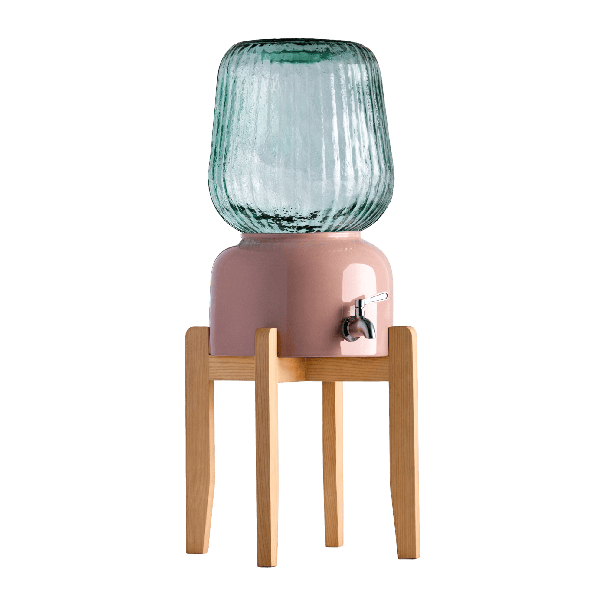 Arte Casa Ceramic Water Dispenser: Rose Clay