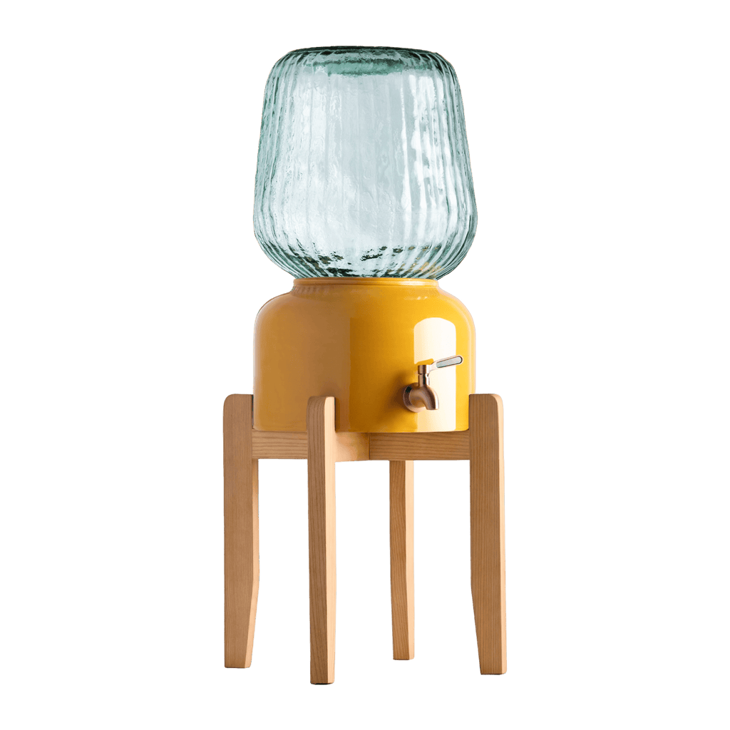 Arte Casa Ceramic Water Dispenser: Saffron Glaze