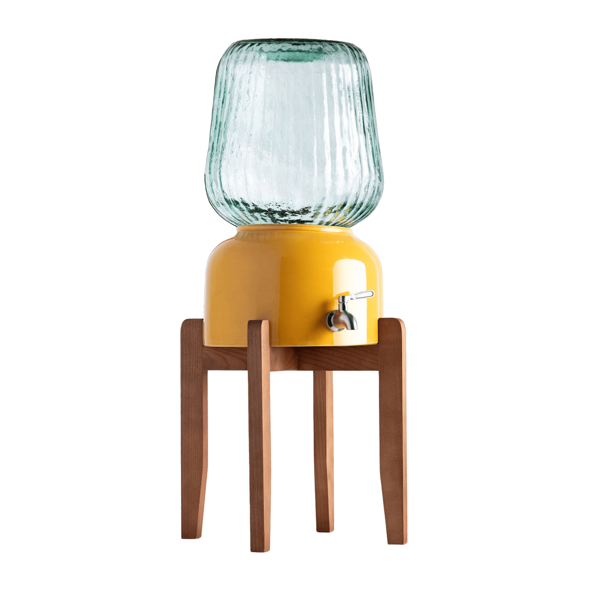 Arte Casa Ceramic Water Dispenser: Saffron Glaze