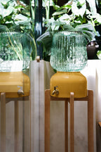 Arte Casa Ceramic Water Dispenser: Saffron Glaze