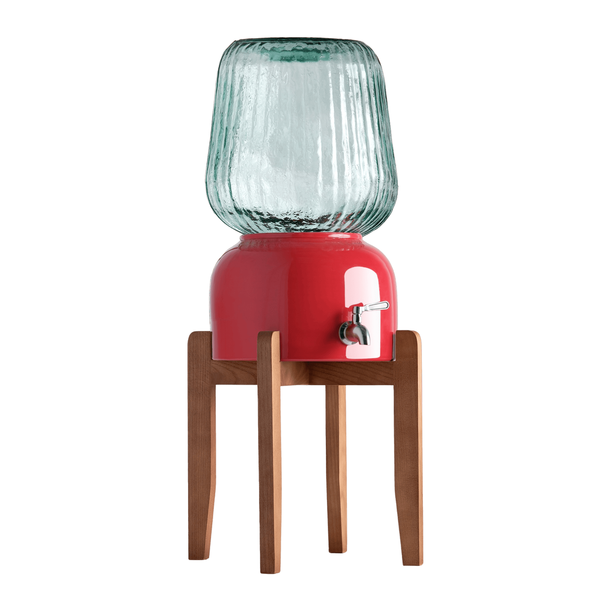 Arte Casa Ceramic Water Dispenser: Terracotta Red