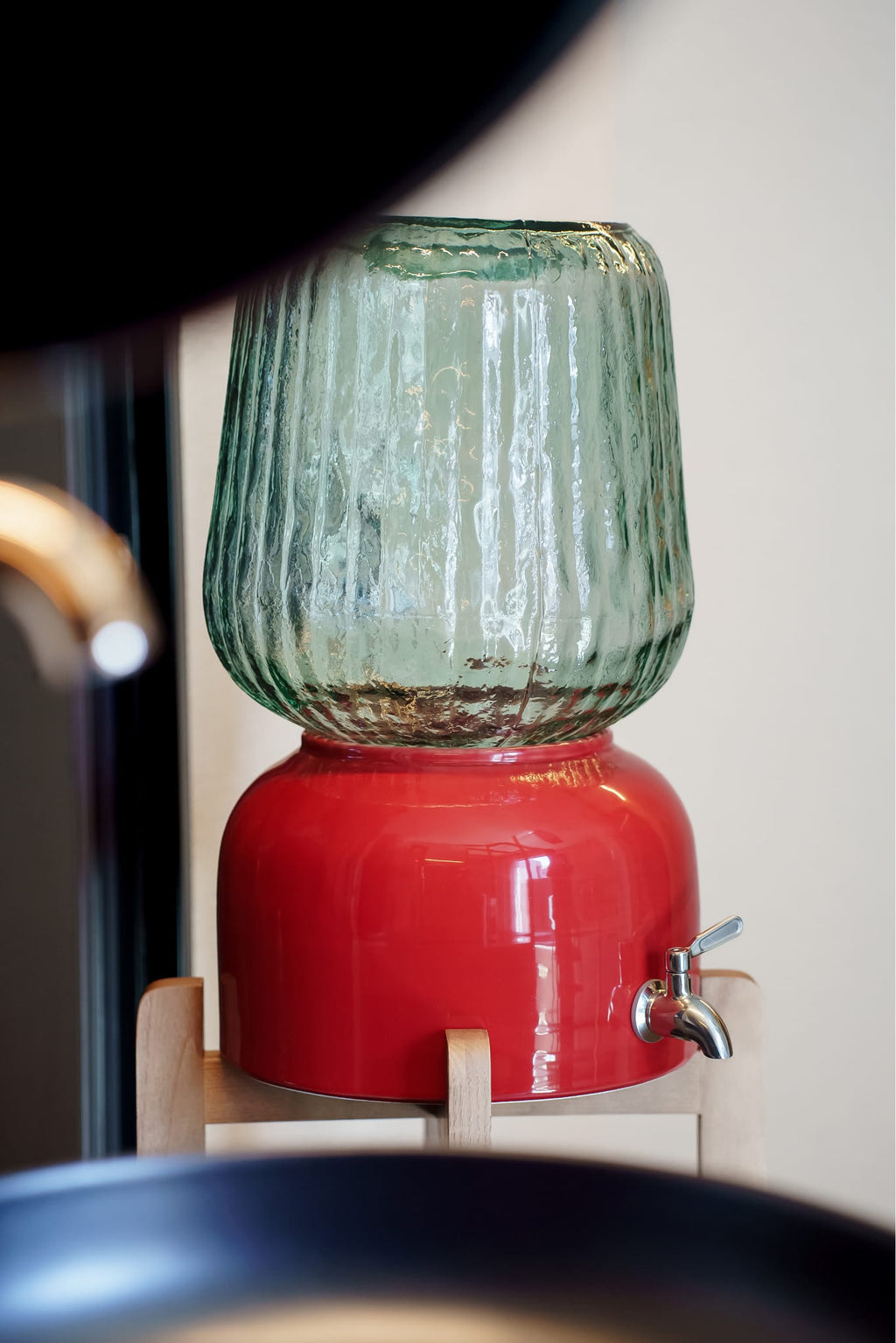 Arte Casa Ceramic Water Dispenser: Terracotta Red