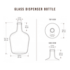 Ribbed Glass Dispenser Bottle